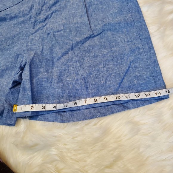 Women's Silver Jeans Co Blue Linen Shorts Size 20 - Picture 4 of 11